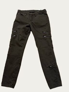 BLANK NYC Olive Green Moto Jeans 29
